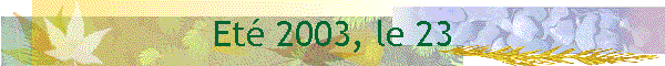 Et 2003, le 23